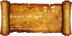 Karacs Tímea névjegykártya