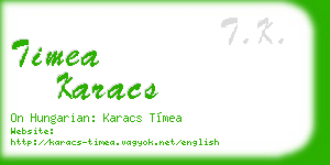 timea karacs business card